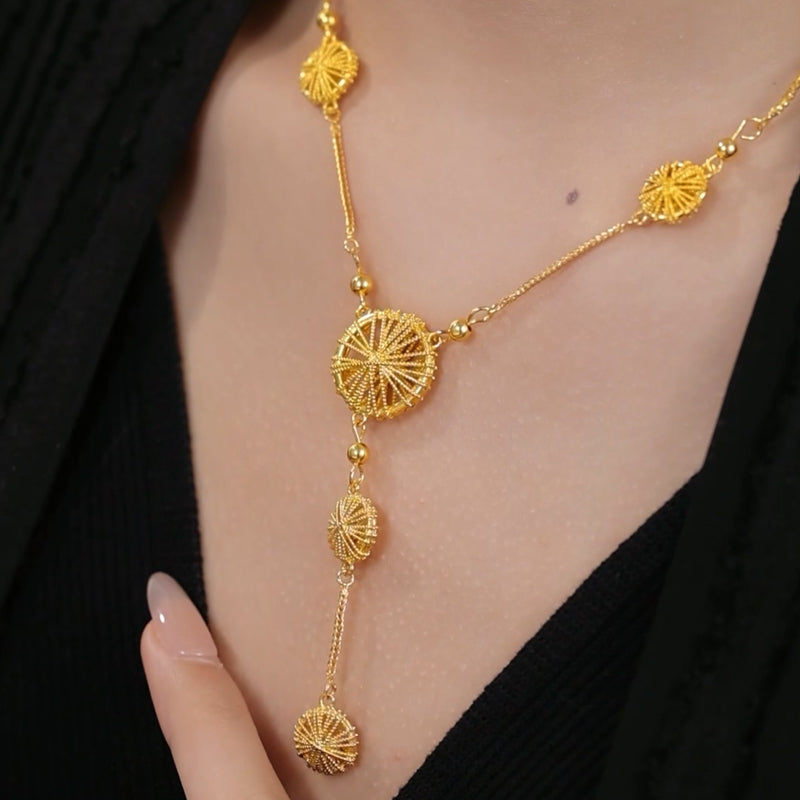 Gold-plated luxury necklace