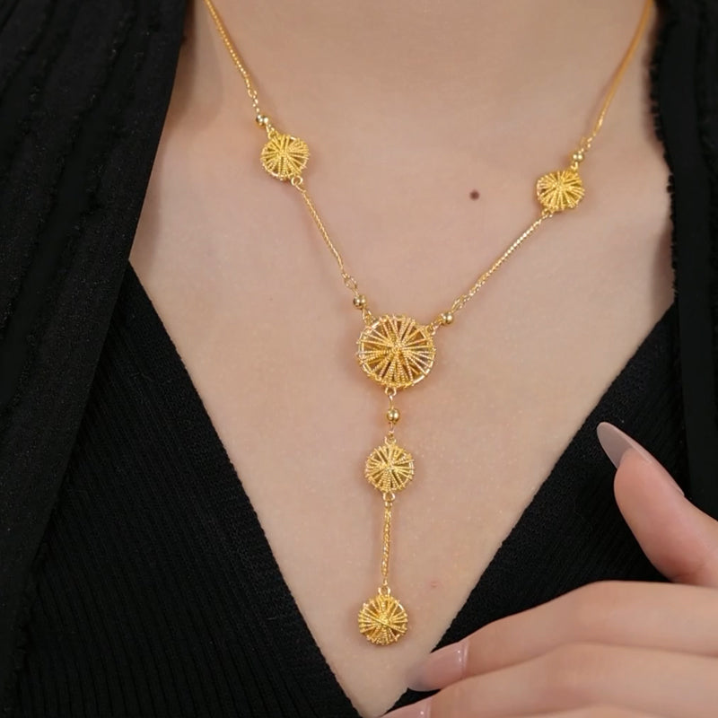 Gold-plated luxury necklace