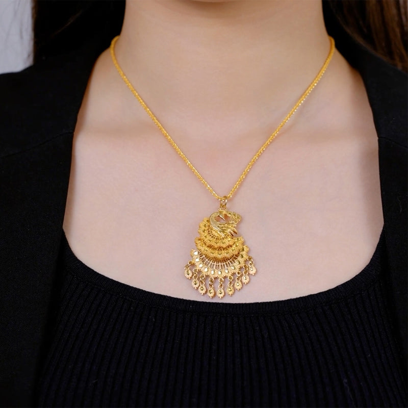 Peacock Gold-plated Necklace