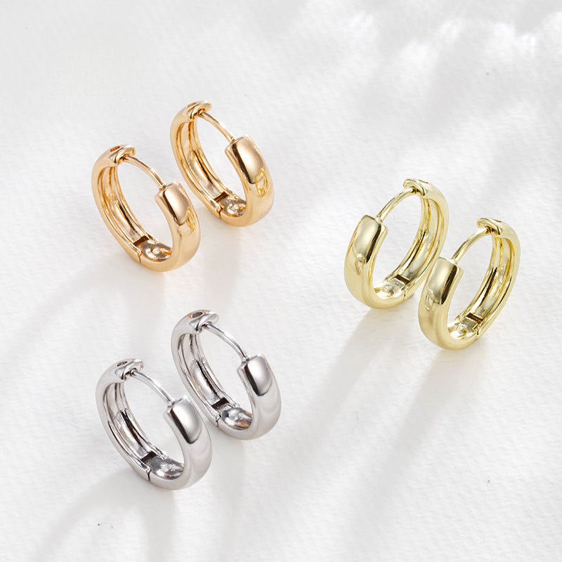 Three color combination of light luxury earrings