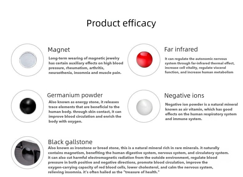 Diamond-set magnet black gemstone bracelet